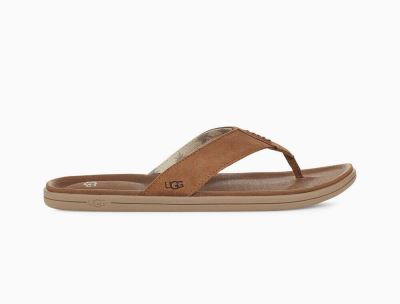 UGG Brookside Flip Mens Slides Chestnut/ Brown - AU 21YU